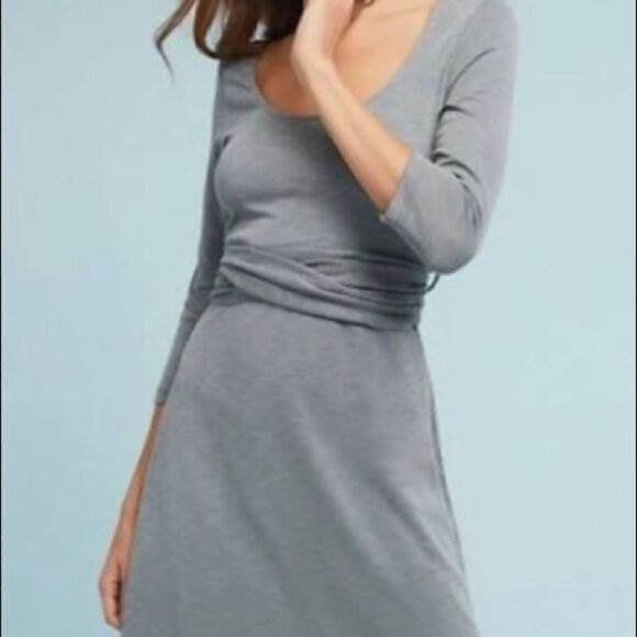 Anthropologie Dress with Tie Waist and Tulip Back - Picture 1 of 7